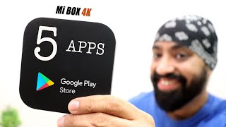 5 Must have APPS on your Mi BOX 4K from Play Store  Tech Singh [upl. by Iveson989]