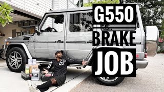 MERCEDES G550 BRAKE JOB DIY [upl. by Granger30]