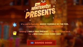 WinterFest Challenges And Rewards Fortnite Chapter 2 [upl. by Anoet]