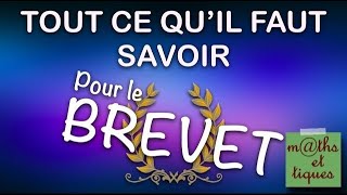 BREVET  TOUT ce quil faut savoir en maths  CONSEILS [upl. by Trebleht]