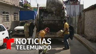 Recolectores de basura en México se vuelven virales  Noticias Telemundo [upl. by Suiratnod]