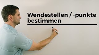 WendestellenWendepunkte bestimmen Teil 1  Mathe by Daniel Jung [upl. by Gora]