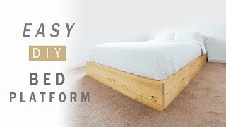 Easy DIY Bed Platform with plans  How To Make [upl. by Rahr]