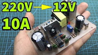 220V to 12V 10A Power Supply [upl. by Cressy]