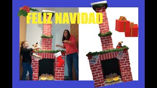 COMO hacer CHIMENEA de CARTON para NAVIDAD FIREPLACE🔥 [upl. by Norvun262]