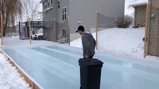 Home Zamboni  Homeboni  Backyard Ice Rink Resurfacing [upl. by Ecirtaemed]