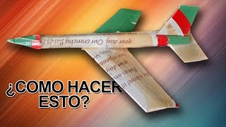 Como hacer un avión Jet de cartón que vuela [upl. by Devine810]