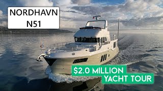 2M  2025 Nordhavn N51 US Debut Endurance Yacht Walkthrough Tour [upl. by Laehcim429]