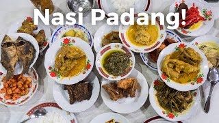 Nasi Padang  AMAZING Indonesian Food  Beef Rendang and Gulai Otak [upl. by Charmine]