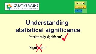 Understanding Statistical Significance  Statistics help [upl. by Siwel621]