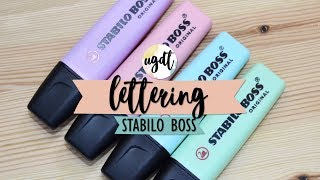 Lettering con subrayadores  Stabilo Boss pastel  Tutorial  UGDT [upl. by Thomasin]