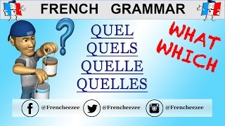 FRENCH GRAMMAR  QUESTION WORDS  ASKING WHICH  WHAT QUESTIONS WITH QUEL [upl. by Eelrebma535]