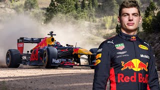 Max Verstappen Drives F1 Car in The Rocky Mountains 🇺🇸 [upl. by Vial626]