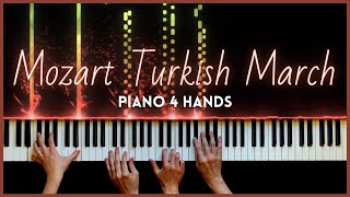 Mozart Turkish March  Rondo Alla Turca Piano Duet Arrangement [upl. by Nomi]