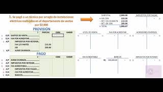 Registro Contable de Honorarios Retenciones de ISR e IVA [upl. by Eisset872]