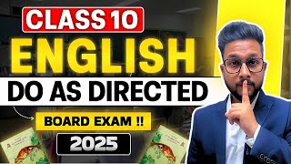 10TH ENGLISH ALL DO AS DIRECTED  10 MARKS FIX  LANGUAGE STUDY  JR TUTORIALS [upl. by Hattie]