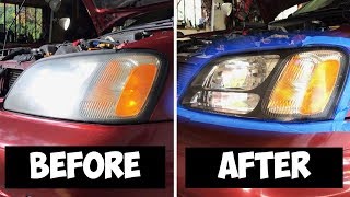 The EASIEST DIY Headlight Restoration Ever [upl. by Peoples]