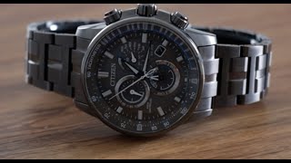 Citizen EcoDrive Perpetual Chrono AT Watch Review CB588755H E660 Movement [upl. by Rachaba776]