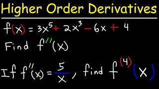 Higher Order Derivatives [upl. by Vevay]