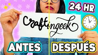 HAZ UN LETTERING PERFECTO EN 24Hrs 😱 ¿Lo logré ✄ Craftingeek [upl. by Terina]