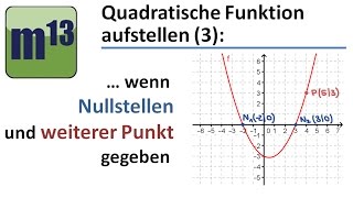 Parabelgleichung aufstellen 3 Nullstellen und weiterer Punkt gegeben [upl. by Godrich546]