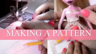 Making clothing pattern for dolls  sewing [upl. by Chloras]