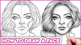 How to Draw Faces for Beginners  Basic Proportions [upl. by Gladis60]