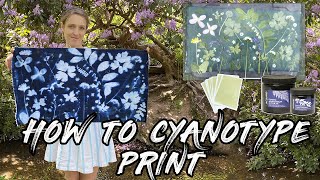 How to Cyanotype Print on Paper by Daisy Bow Craft [upl. by Yznyl800]