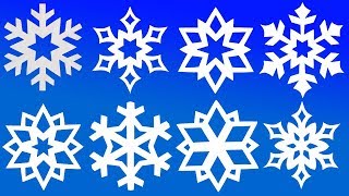 10 easy paper snowflakes ❄ [upl. by Theodor]