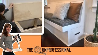 DIY Banquette Bench Bench Seating with Storage [upl. by Roswald]