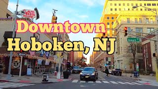 Walk tour in downtown Hoboken New Jersey USA [upl. by Demona]