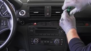 RC10BM5 Android Autoradio für den BMW 1er Einbaubeispiel [upl. by Aicenet]