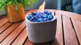 DIY Indoor Tabletop Fire Pit with Beautiful Flame  Making a Portable Ethanol Bio Fireplace [upl. by Karleen]