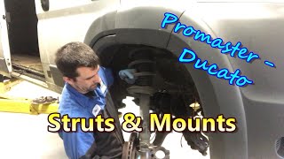 Promaster  Ducato Struts and Mounts Replacement  Fixed Popping Noise When Turning [upl. by Ycrep]