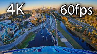 Mako at sunset front seat onride 4K POV 60fps SeaWorld Orlando [upl. by Fari]