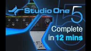 Studio One 5  Tutorial for Beginners in 12 MINUTES  COMPLETE [upl. by Slotnick]