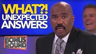 WHAT UNEXPECTED ANSWERS ON Family Feud USA Steve Harvey Cant Believe It [upl. by Olmstead383]