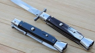 AKC Italy Swinguard Stiletto Knives  Retro Knife Series [upl. by Coulombe645]