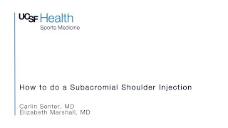 How to do a Subacromial Shoulder Injection [upl. by Ecnerual]