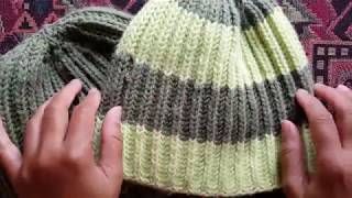 How to knit 1 color brioche hat A Knittycats Knits tutorial [upl. by Hannaoj]