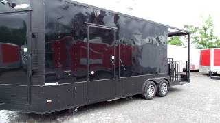 Concession Trailer 85 X 23 Black BBQ Event Catering [upl. by Bohlin]