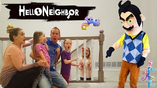 Hello Neighbor in Real Life Fingerling Minis Scavenger Hunt WE RESCUE A KID [upl. by Eelinnej194]