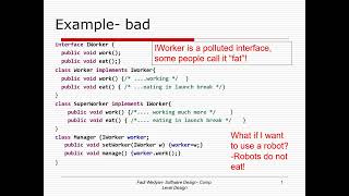 46 Interface Segregation Principle ISP [upl. by Ameerak]