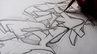 How to draw a Graffiti piece [upl. by Zetta]