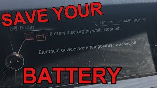 BMW Battery Discharging While Stopped  Keep Your Battery In Good Condition [upl. by Aip]