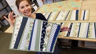 Quilt As You Go Placemats From a Jelly Roll [upl. by Henson844]