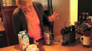 Nespresso Aeroccino Plus Frother Review Frothing Almond Milk [upl. by Sieber]