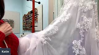 Adding a bustle to a wedding gown [upl. by Peisch]