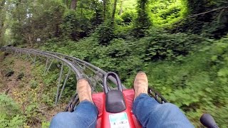 Gatlinburg Mountain Coaster onride HD POV 60fps Moonshine Mountain Coaster [upl. by Atinehc]