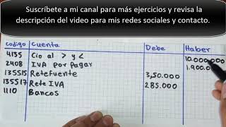 Contabilización VENTA con ReteIVA contabilidad [upl. by Debarath]